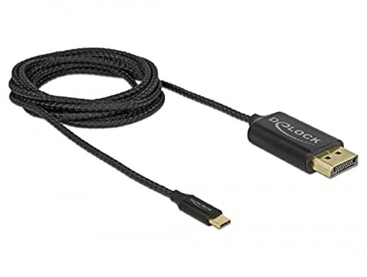 Delock usb kabel type-c naar DisplayPort (DP Alt Mode) 4K 60Hz 2m coaxiaal