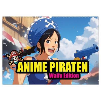 Anime Piraten - Waifu Edition (Wandkalender 2026 DIN A2 quer), CALVENDO Monatskalender