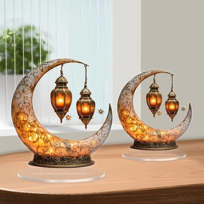 Inspired Finds 2D Moon And Stars Desktop Ornament Minimalist Celestial Table Decor 2D Moon And Stars Desktop Ornament Minimalist Celestial Table Decor