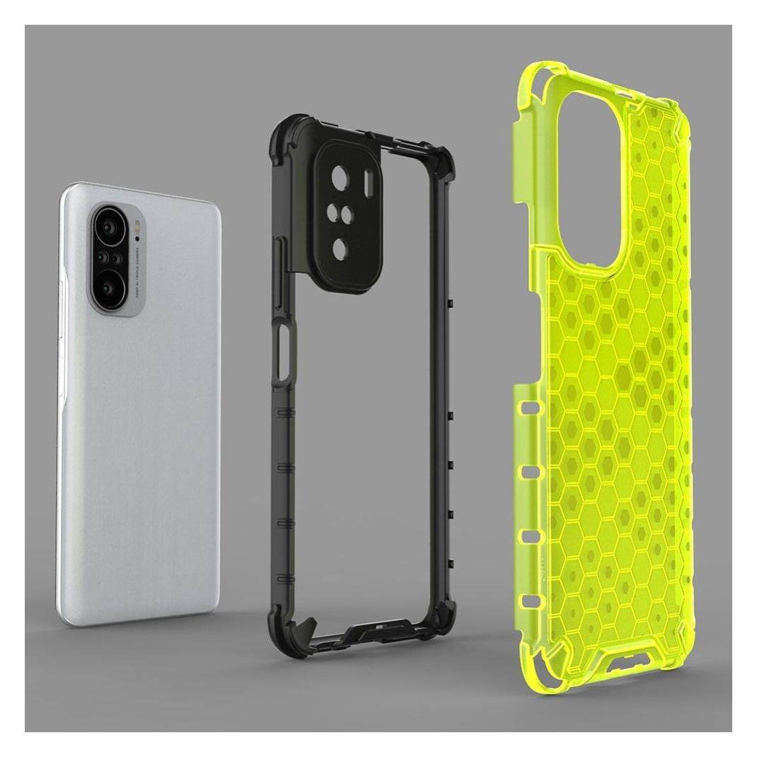 Hurtel Honeycomb Handyhülle Schutzhülle mit TPU Rahmen für Xiaomi Redmi K40 Pro+ / K40 Pro / K40 / Poco F3 (Xiaomi Poco F3, Xiaomi Redmi K40 Pro+) (1404978613)