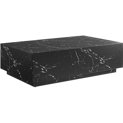 Couchtisch SALESFEVER "Almeria Beistelltisch: Stilvoller Tisch 120/75 cm", schwarz (schwarz marmoroptik), B:120cm H:35cm T:75cm, Tische, Couchtisch, Stilvoller, rechteckiger Tisch in edler Marmoroptik, 120x75cm