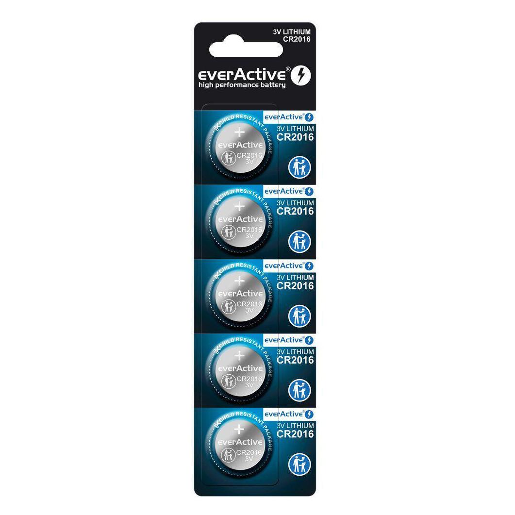 Everactive Batterie CR2016 (Blisterpackung mit 5 Stück) (5 Stk., CR2016) (41905600)
