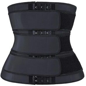 Uplifted Finds Women Waist Support Fitness Sauna Corset Belt For Back Support And Belly Trimming l black