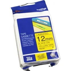 Brother P-Touch Band TZe-631  schwarz auf gelb  12mm / 8m  laminiert