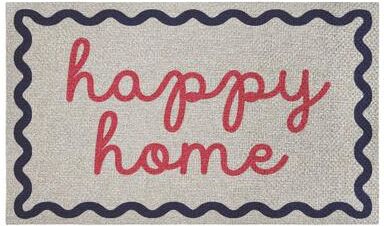 Stupell Wavy Border Welcome Door Mat Design By Lil' Rue, 18x30