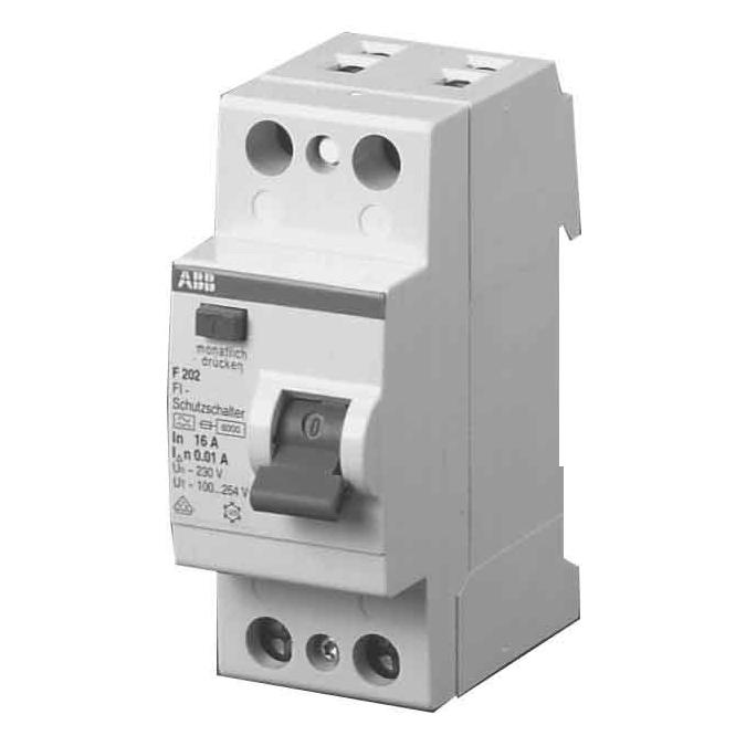 ABB FI-Schutzschalter 2-polig 40A/0,3A (2CSF202101R3400 - F202A-40/0.3)