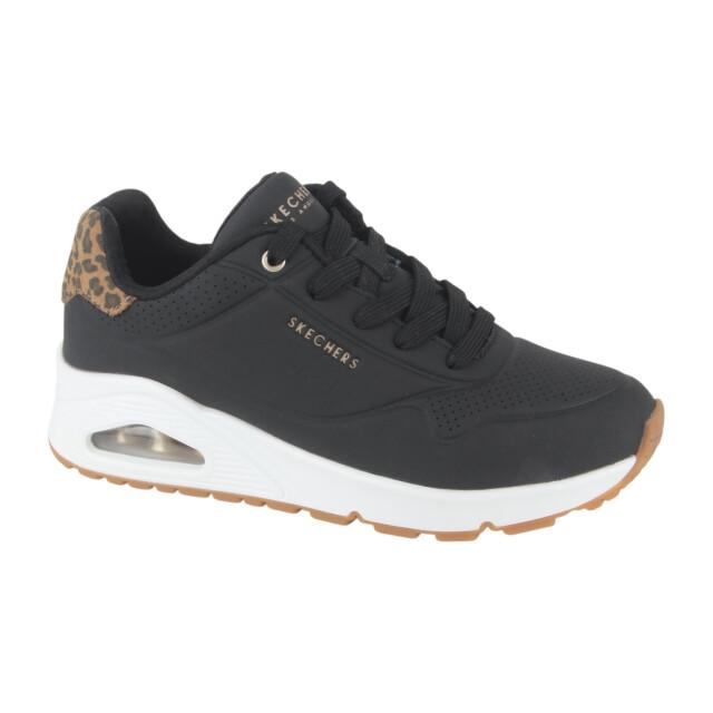 Skechers UNO - Jungle Nite Polyurethan Damen Schwarz/Leopard Sneakers