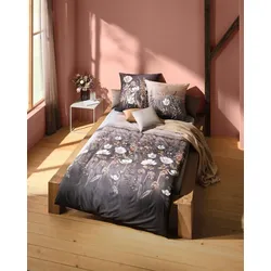 kaeppel Bettwäsche Satin Moody Floral braun 155x200 cm + 80x80 cm