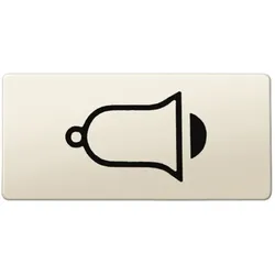 Merten Symbole, rechteckig, Klingel, weiß