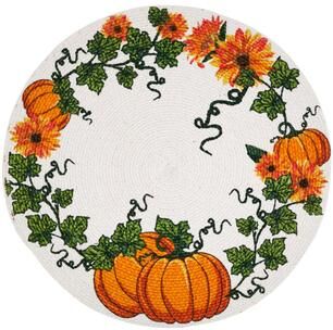 Saro Lifestyle "Pumpkin Patch Placemat (Set of 4) - 15""x15"""