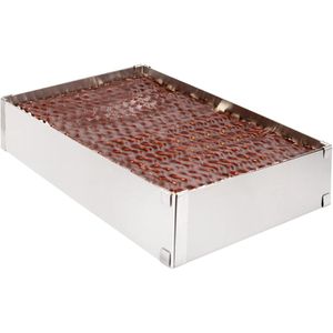 wenco Backrahmen 555555, mit Klemmung, aus Edelstahl, verstellbar von 16x16 bis 30x30 cm, Höhe 5 cm