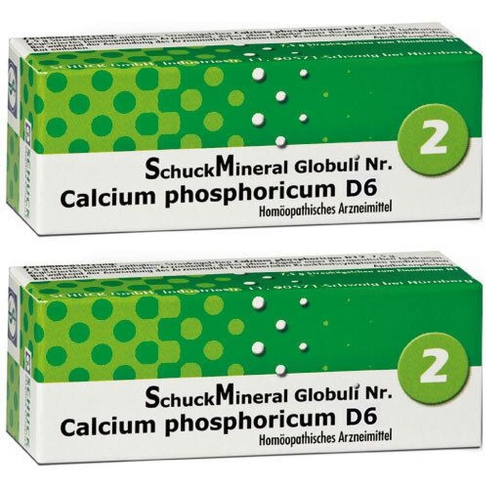 Schuckmineral Globuli 2 Calcium phosphoricum D 6 2x 2x7,5 g