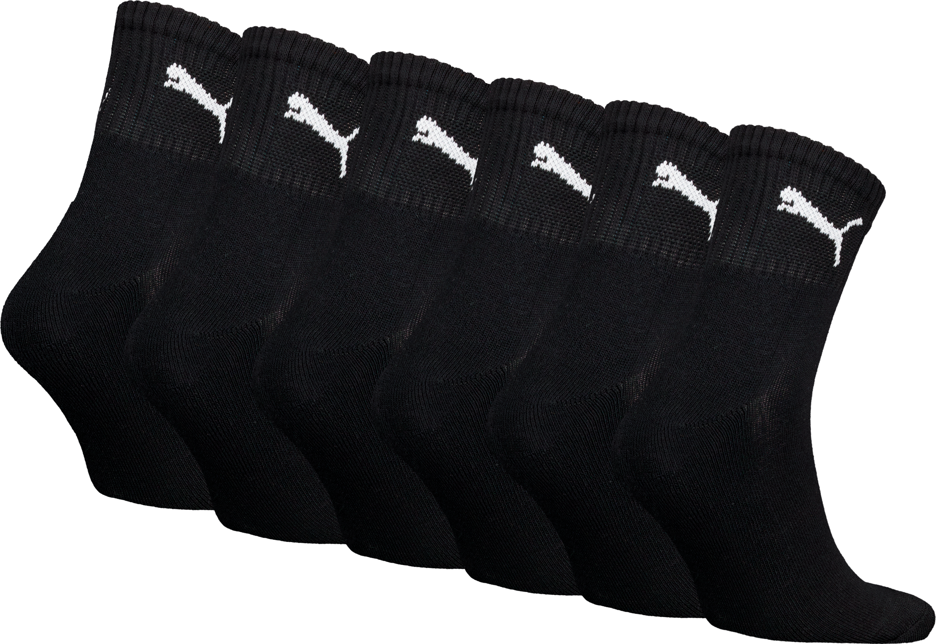 Socken PUMA "PUMA SHORT CREW 6P UNISEX ECOM", Herren, Gr. 43-46, schwarz, Baumwollmischung, normal, Socken Socken, Gepolsterte Sohle für Stoßdämpfung und zusätzlichen Komfort, Topseller
