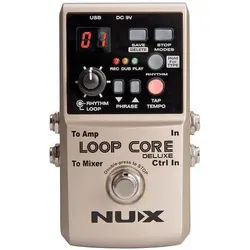 NUX Loop Core Deluxe Bundle Looper Effektpedal (Gitarre), Effektpedal, Mehrfarbig