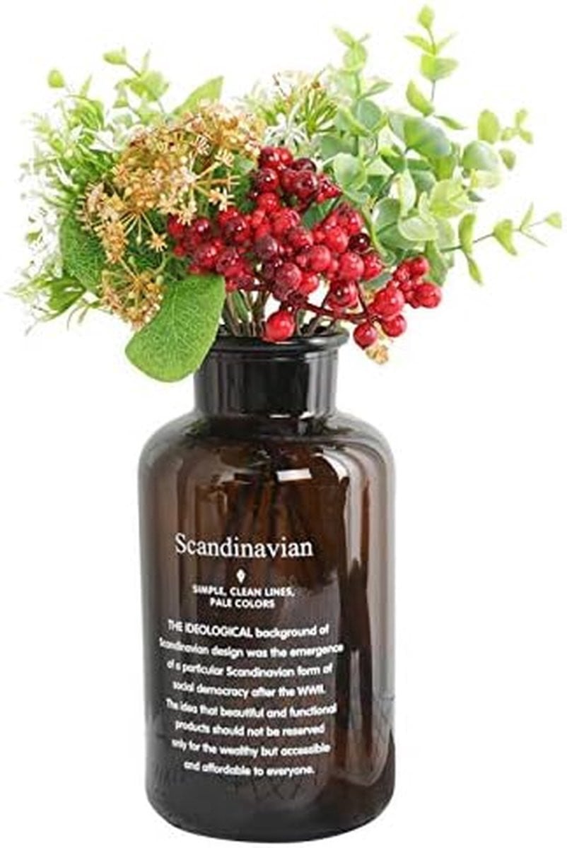 Merkloos Kunstbloemen Boeket Rood - Realistisch Decoratief Bloemenarrangement voor Interieur Decoratie