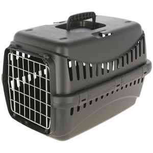 Kerbl Tiertransportbox Expedion, aus Kunststoff, 45 x 30 x 30cm, schwarz, Tiere bis 6kg