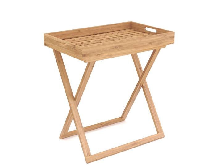 Tabletttisch Bambus ROLY klappbar 52 x 36 x 54 cm natur