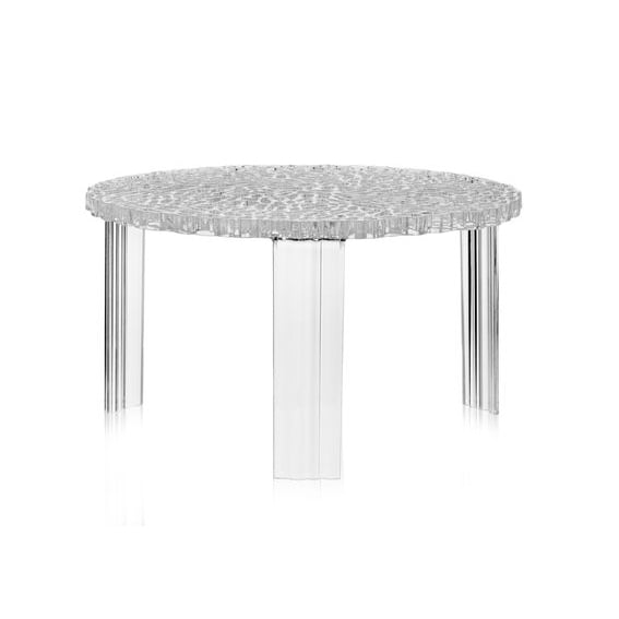 Kartell T-Table Beistelltisch (glasklar transparent, H 28cm) glasklar transparent | H 28cm 08500B4