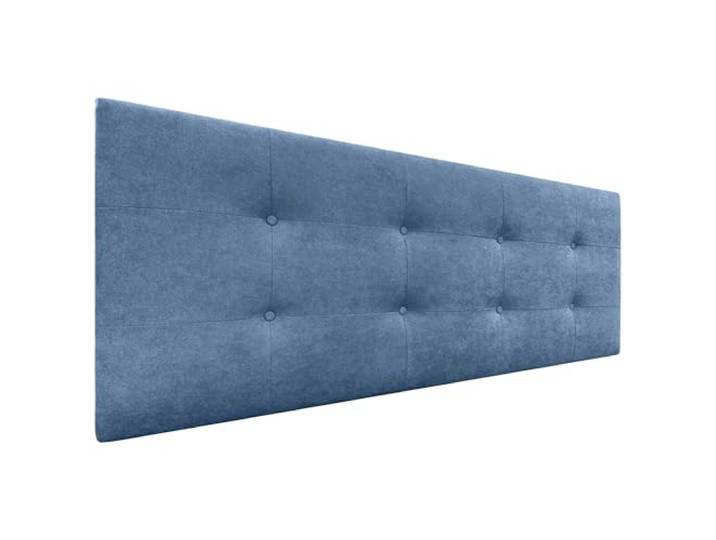 DHOME Kopfteil, gepolstertes Bett Kopfteil 8cm dick. Gepolstertes Kopfteil ACUALINE Stoff und Kunstleder. Bett-Kopfteile (Stoff Blau, 160cm (Betten 150/160))