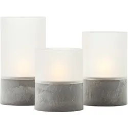 Brilliant Tischleuchte Bougie G92635A22 Außenbereich , Badezimmer , Wohnzimmer , Schlafzimmer , Esszimmer Kunststoff/Glas Outdoor , Indoor grau -
