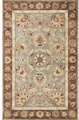 Domani Alexandria Grey/Mocha Traditional Hand-tufted Wool Area Rug