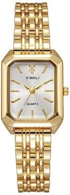 Uplift Essentials Luxury Square Stainless Steel Student Watch gold