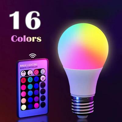 Perfect Picks Market RGB LED Light Bulb, Color Changing Light Bulb, Remote Control Light Bulb, Dimmable LED Bulb, Smart Bulb 1pc