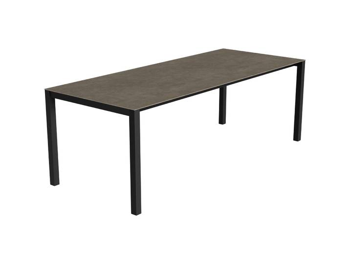 Gartentisch ausziehbar Campo Grande anthrazit / Roccia Keramik/Stahl B 220 T 90 cm - Möbel Konfigurator: Traummöbel individuell zusammenstellen -