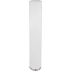 LED Stehleuchte Wohnzimmer modern Standlampe 3 flammig Stehleuchte weiß mit Textilschirm, Metall weiß nickel, 3x 9W 3x 810lm warmweiß, DxH 19x110 cm