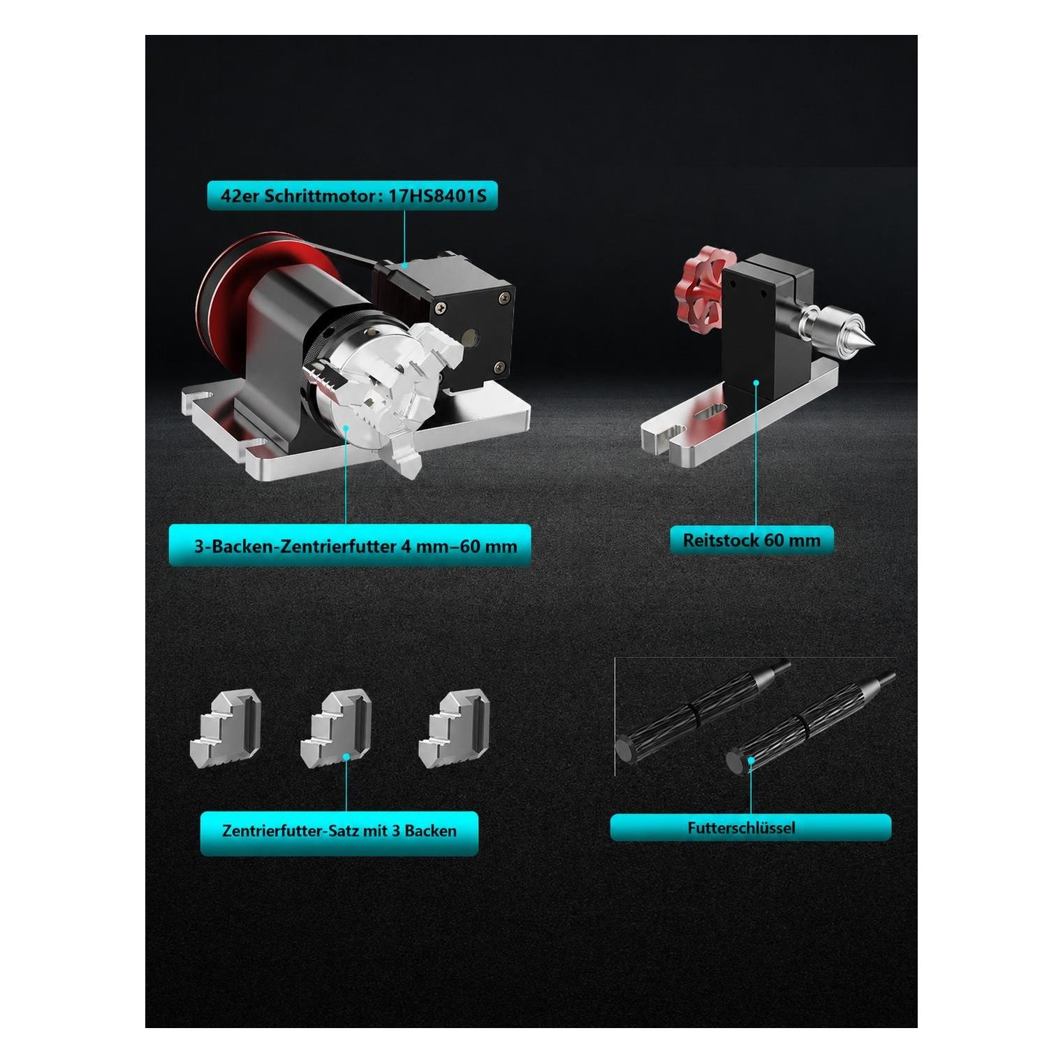 Printec TwoTrees 4th Axis CNC Rotary Module Kit for TTC450 (620202022)
