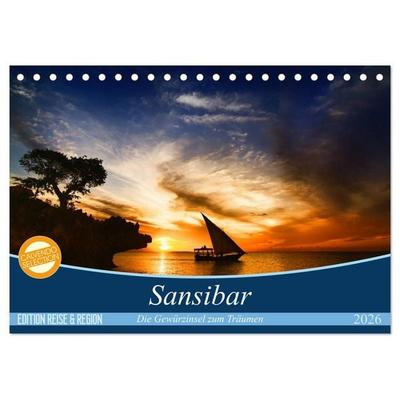 Sansibar (Tischkalender 2026 DIN A5 quer), CALVENDO Monatskalender