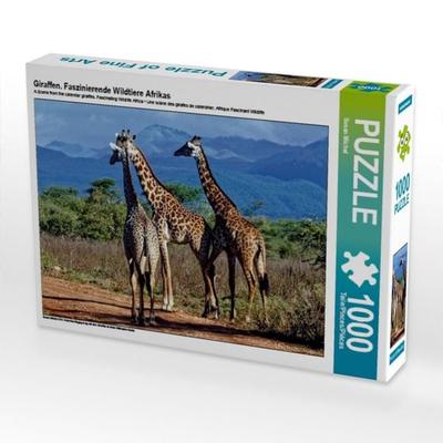 CALVENDO Puzzle Giraffen. Faszinierende Wildtiere Afrikas | 1000 Teile Lege-Größe 64x48cm Foto-Puzzle für glückliche Stunden