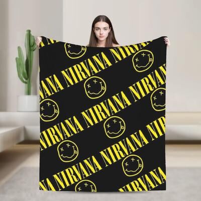 Shop Station Nirvana Flannel Throw Blanket Ultra Soft Plush Fleece Blanket For Sofa, Bed & Travel c 29.92 40.16 In