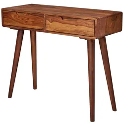 Rustikaler Konsolentisch aus Massivholz Sheesham, 90 cm, Landhausstil, handgefertigt. 90x36x76 cm | Kadima Design