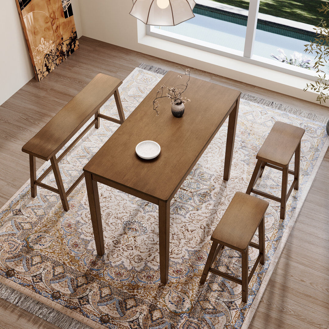 EUCamping World Int. (Alphamarts) 4 - Person Dining Set Rustic Caramel 4