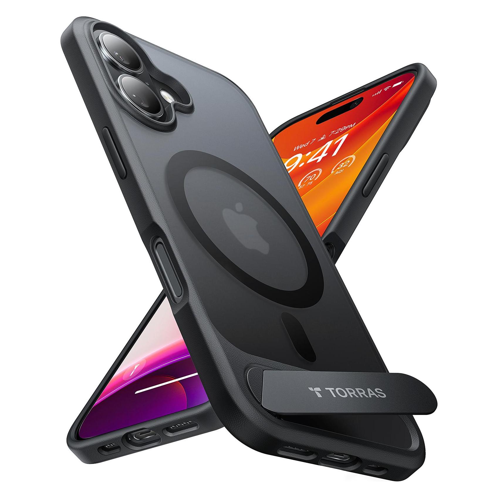 Torras - Pstand - iPhone 16 - Black (Apple iPhone 16) (56365055)