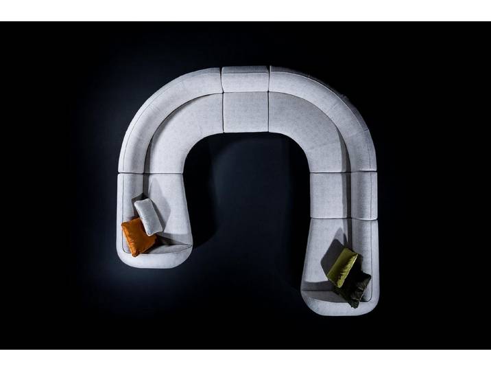 Xlmoebel Wohnlandschaft Luxus-Sofa in modernem Design, graue U-Form für elegantes Wohnen, Ecksofa U-Form, Hergestellt in Europa