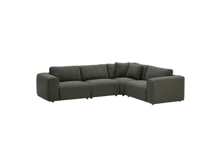 Ecksofa Eira, Edy&liv, dunkelgrün, Textil