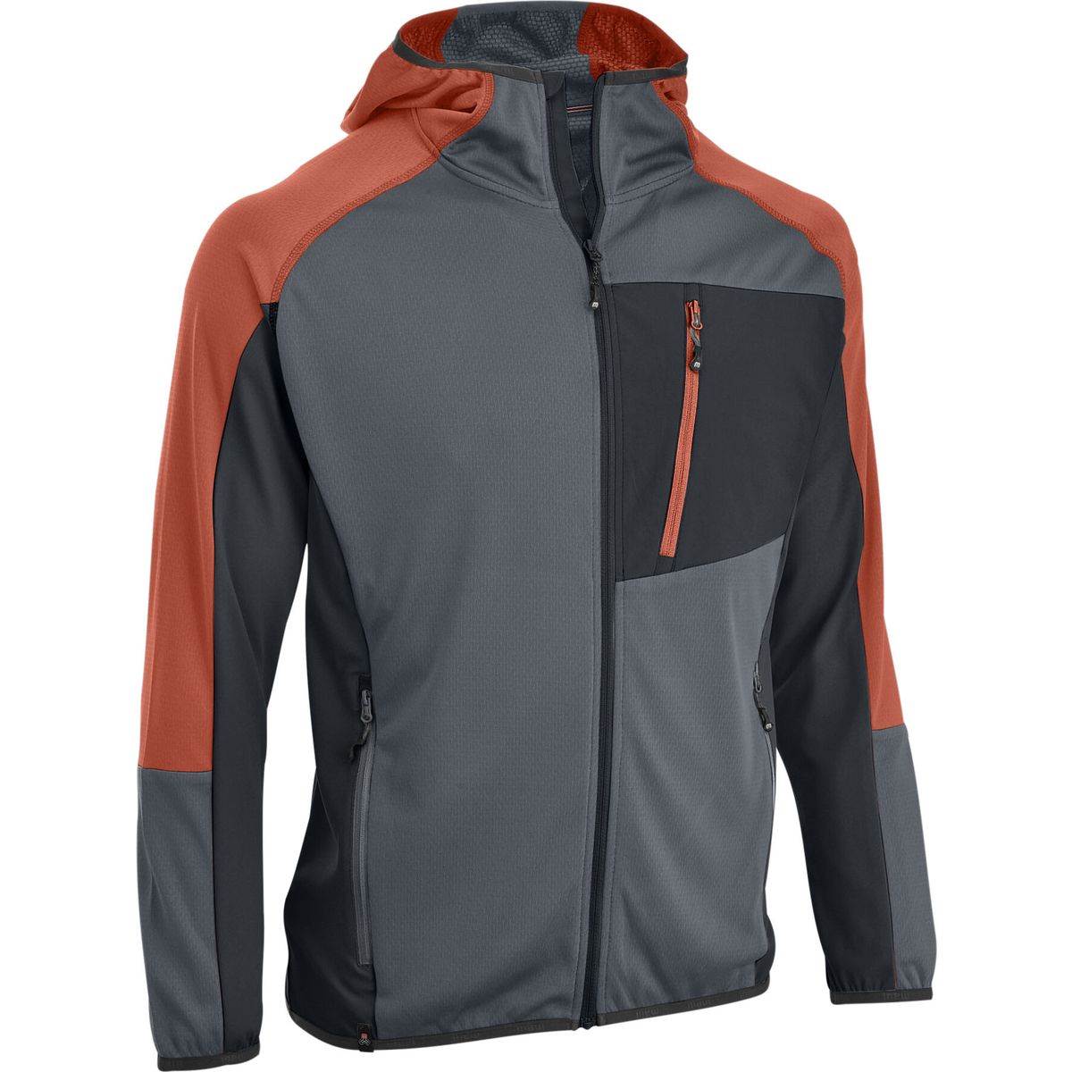MAUL Sport Kahlersberg XT - Leichte Fleecejacke m. Kapuze dark grey/orange (1043) 50 4319100304-1043-50