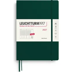 Leuchtturm 1917 Wochenplaner Hardcover 2027 EN B5, dunkelgrün