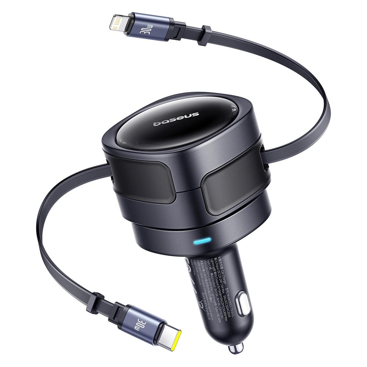 Baseus Enjoyment Max Car Charger C+L Cables 60W Cosmic Black (1533380691)