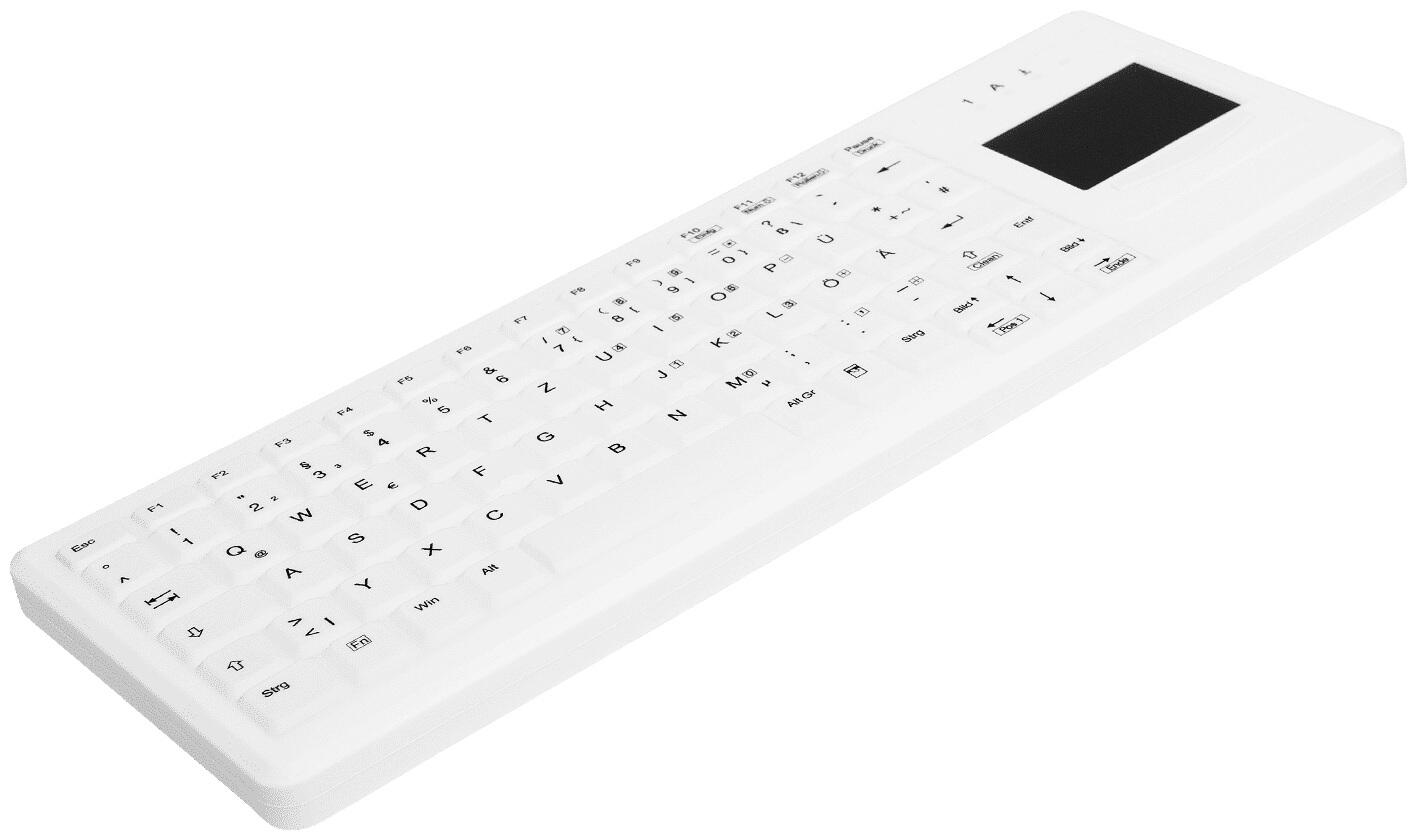 ContourDesign Active Key AK-C4400 medizinische USB Mini-Tastatur mit integriertem Touchpad Weiß AK-C4400F-GUS-W/US