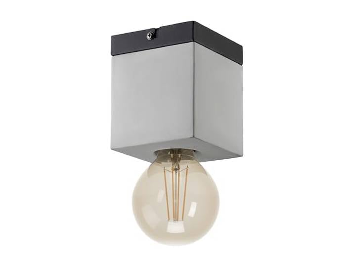 Eglo Luminaire plafonnier Prestwick 3\, lustre salon au style industriel en béton gris et métal noir\, lampe de plafond pour chambre à coucher\, douille E27