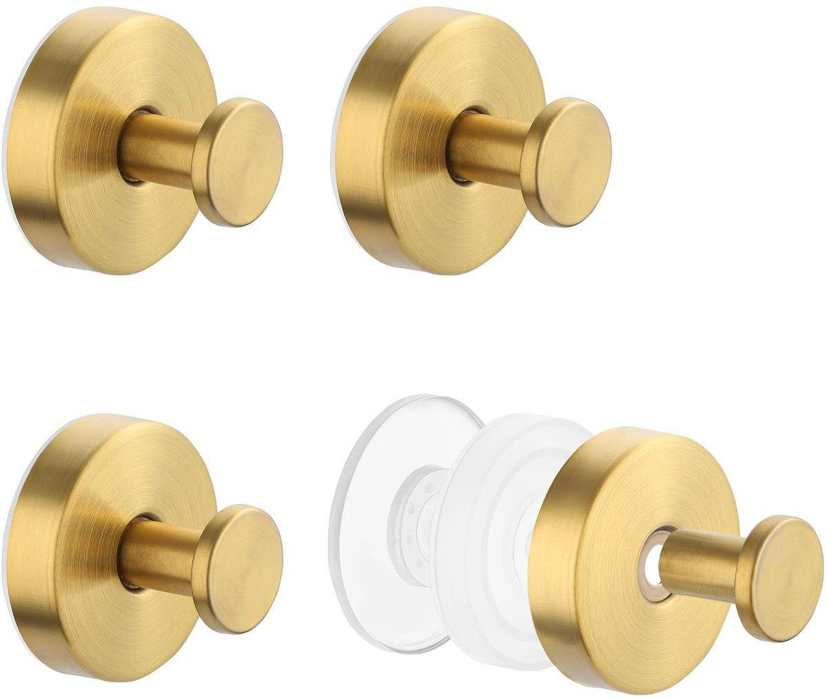 4 Stuks Suction Cup Hooks voor Badkamer en Keuken