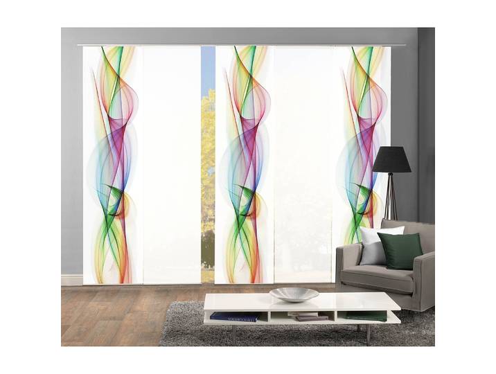 Panneaux japonais Bolge lot de 5 60 x 245cm Multicolore/Multicolore