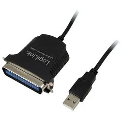 LogiLink Parallel-Adapter USB parallel 1,5 m schwarz
