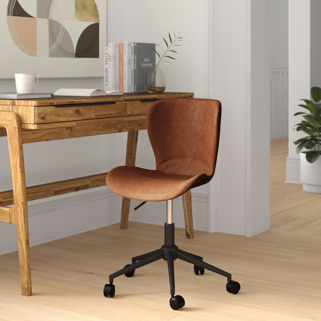 Wade Logan Siger Office Chair Brown 86.5cm H X 47cm W X 51cm D