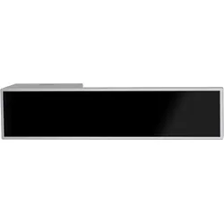 GRIFFWERK Griffpaar FRAME 1.0 GLAS schwarz glänzend RAL 9005 UV Samtgrau