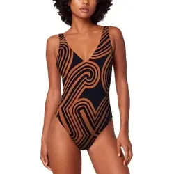 Triumph Flex Smart Summer 08 Padded Cup Swimsuit Braun gemustert Fit Smart 1 Damen