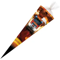 Nestler, Schultüte, Schultüte Flammenheld 70cm mit Tüllverschluss und Sound (70 cm, 1x)